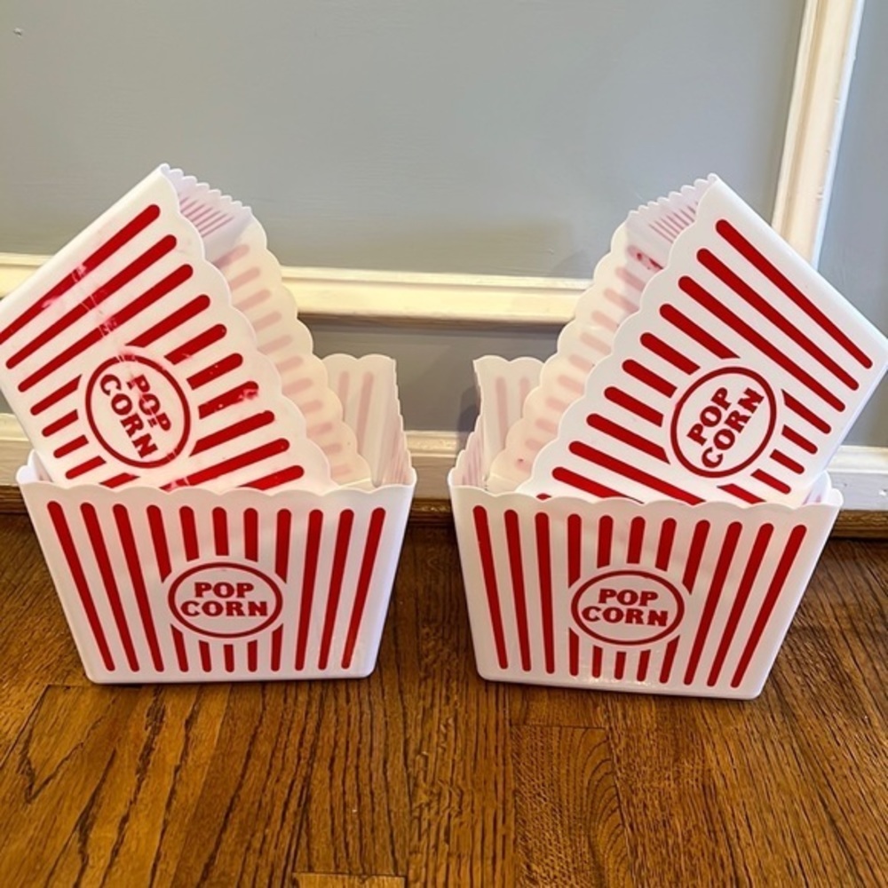 LARGE POPCORN BUCKETS - SET OF 4